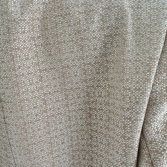 Giorgio Sant’ Angelo Vintage Linen Look 3 Button Bow Collar Blazer Size 16 Beige - Picture 5 of 12